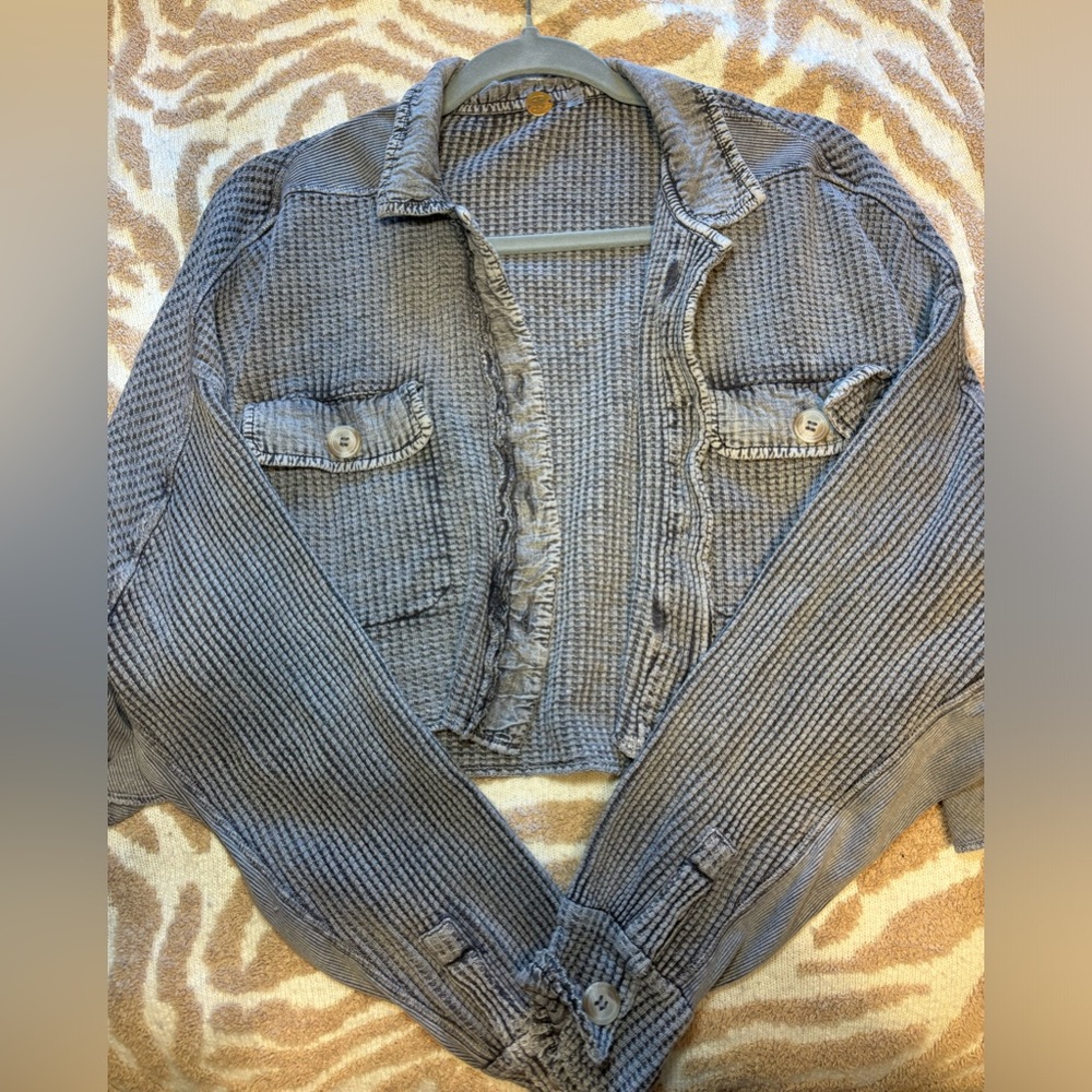 Free People Cropped Shacket